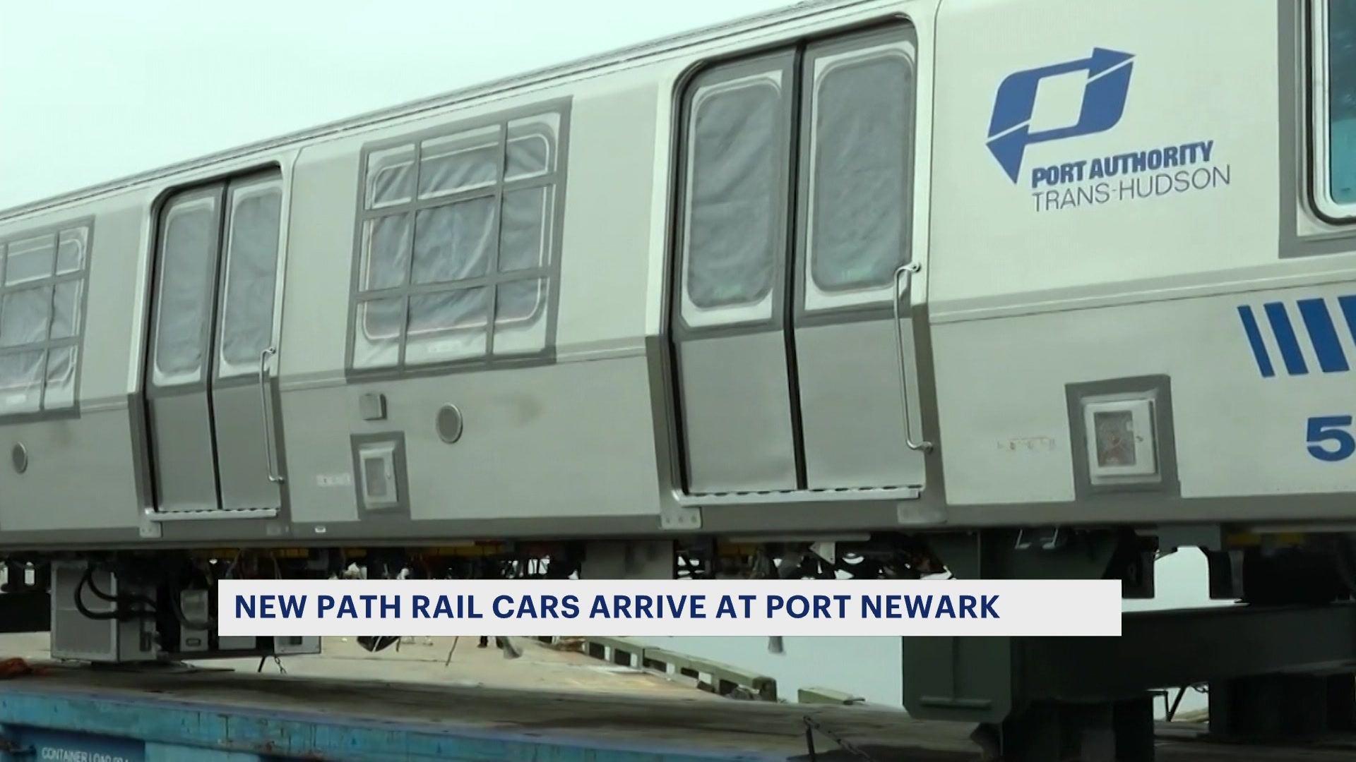 2 new PATH rail cars arrive at Port Newark