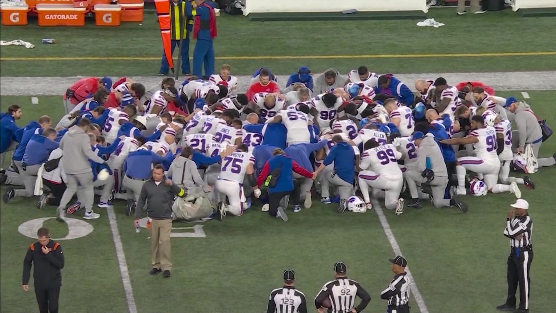 Damar Hamlin critical: Fans hold vigil outside hospital for Buffalo Bills  safety 