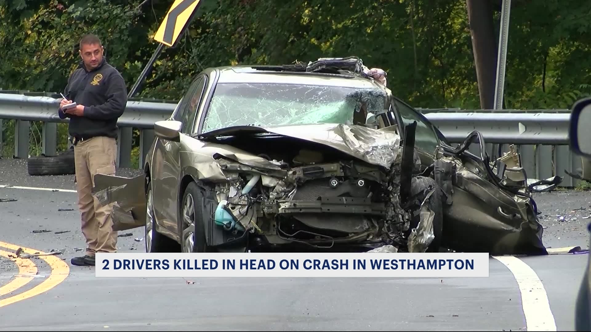 Police 2 killed in headon crash in Westhampton