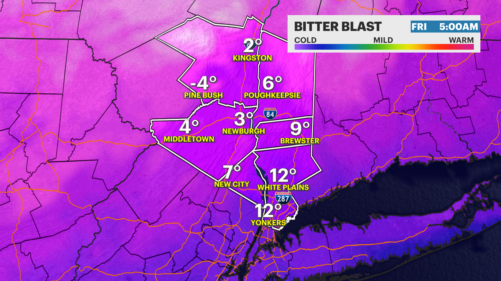 BITTER BLAST: Tracking Frigid Air, Whipping Winds For Friday In The ...