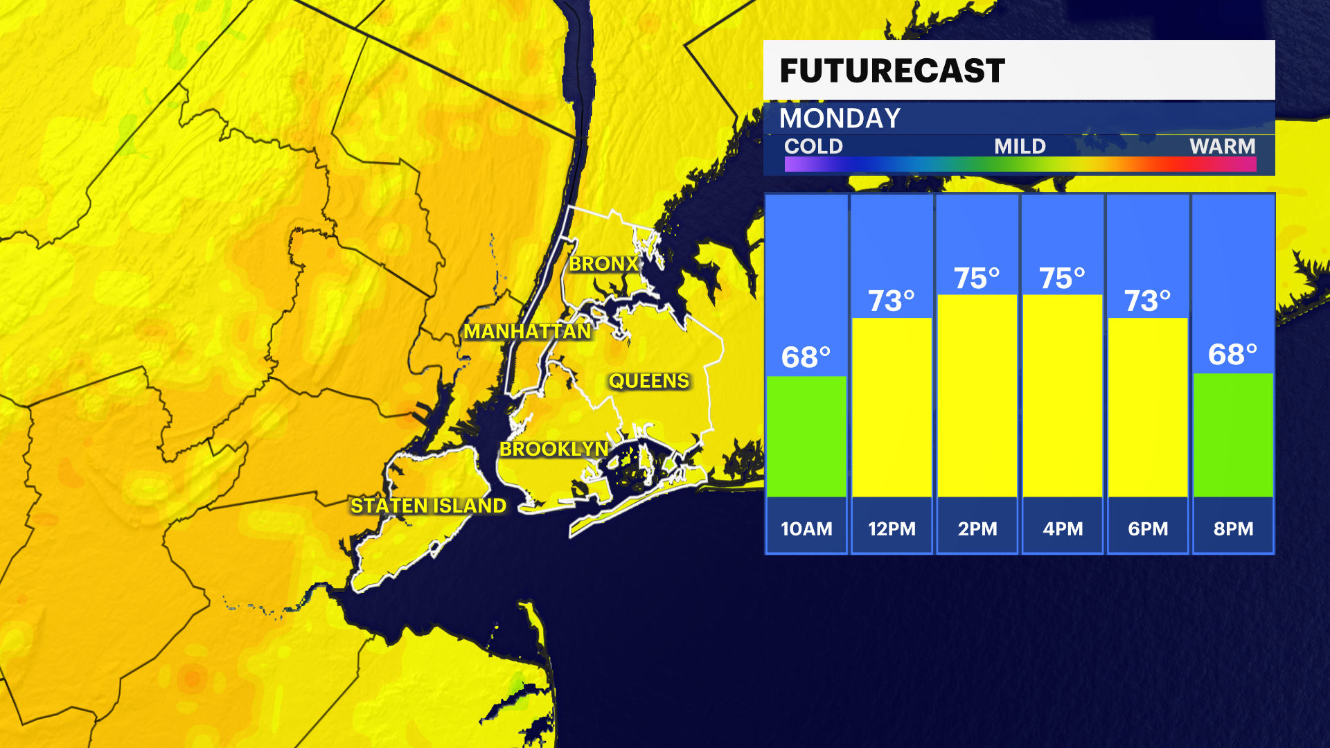 Some haze unseasonably warm Monday in New York City