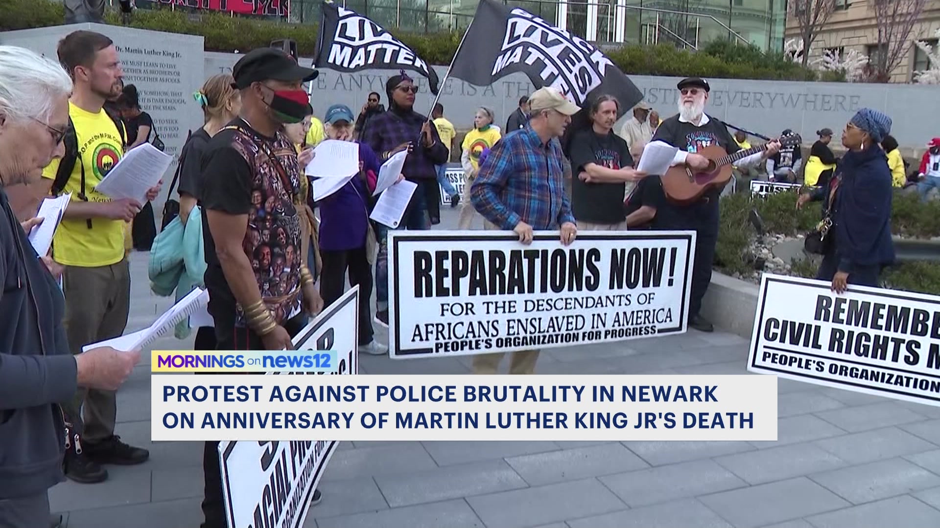 Newark activists protest against police brutality on 55th