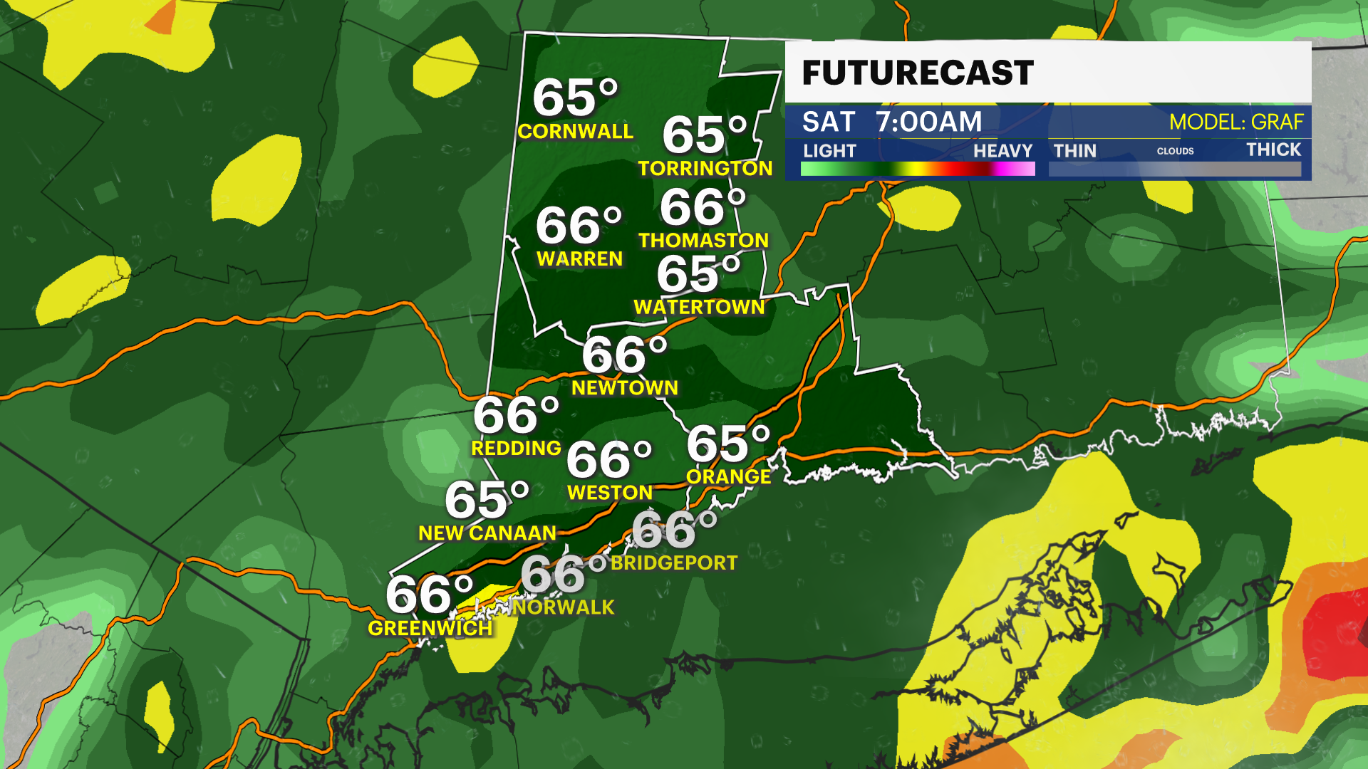 Scattered Showers Overnight With Rain Continuing Into Saturday Morning