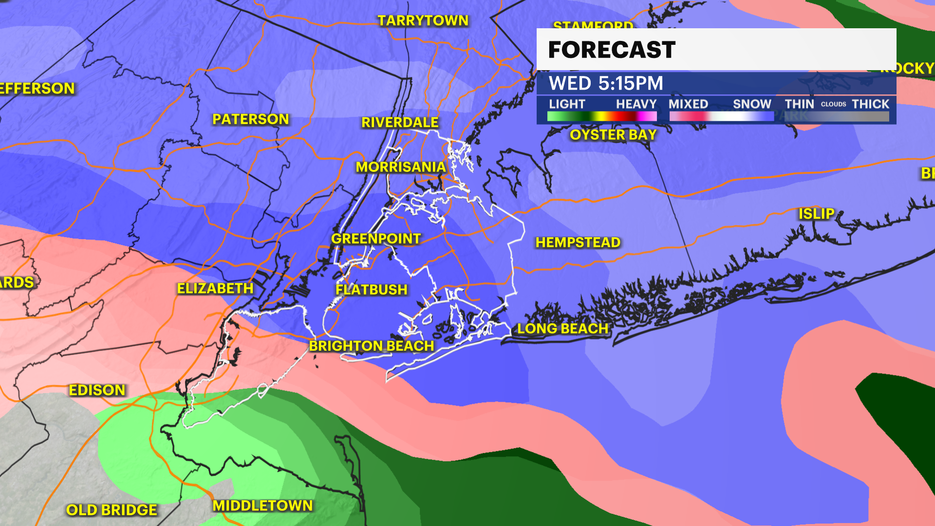 WEATHER TO WATCH: Showers and cloudy conditions for New York City - New York City Local Weather Live Today Hourly Weather