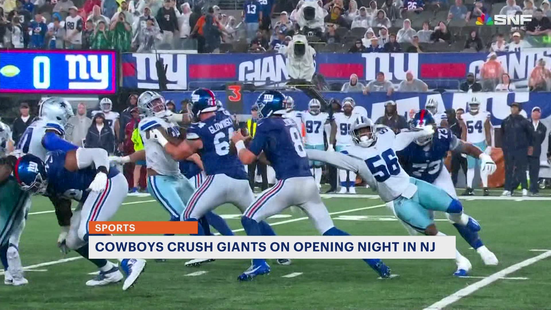 Dallas Cowboys obliterate error-prone New York Giants 40-0