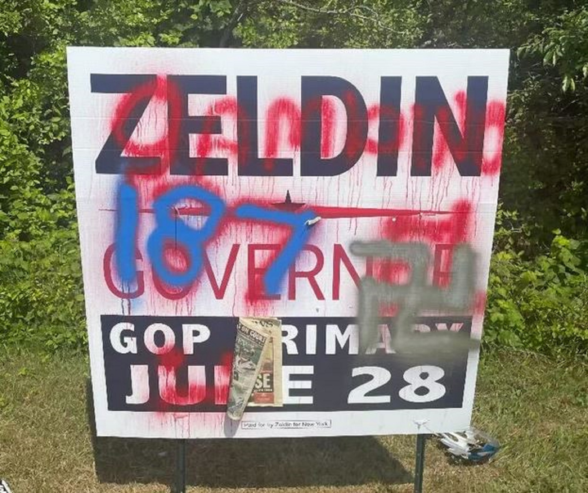 Huntington Man Accused Of Spray Painting Swastika On Lee Zeldin ...