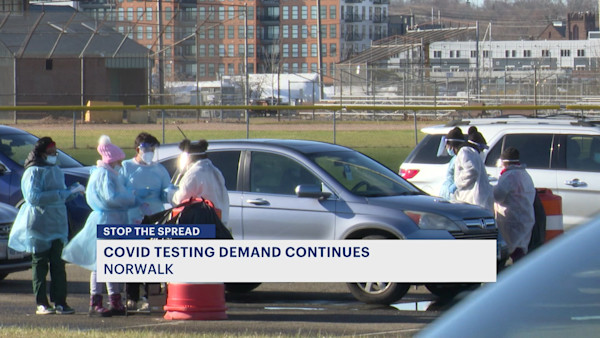 COVID testing site in Norwalk reaches capacity quickly as demand surges