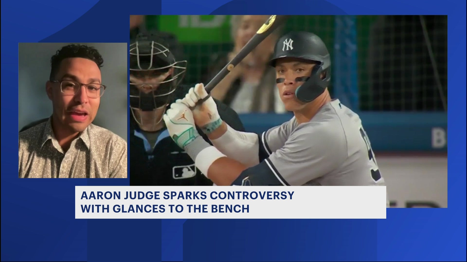 Blue Jays broadcasters pick up on Aaron Judge's odd look toward