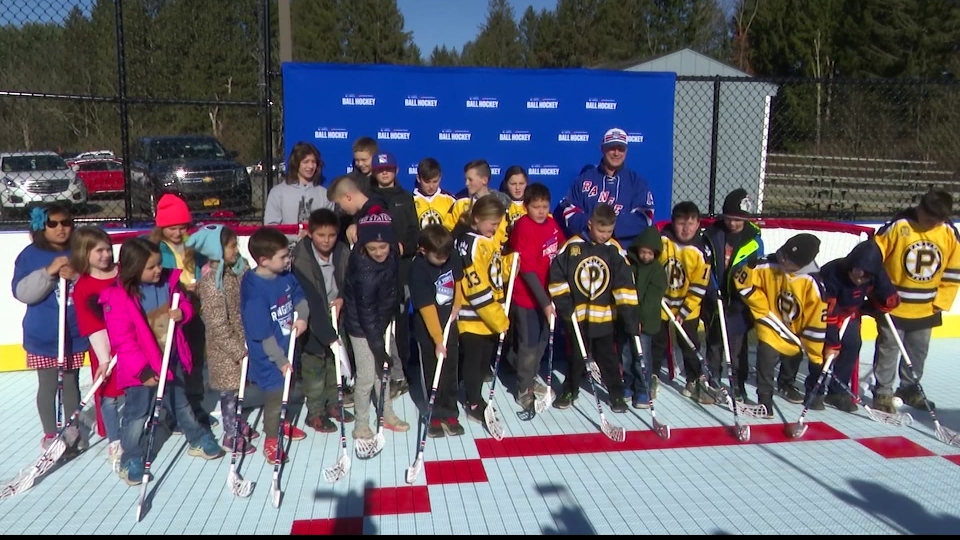 Rangers and Pawling unveil renovated roller hockey rink