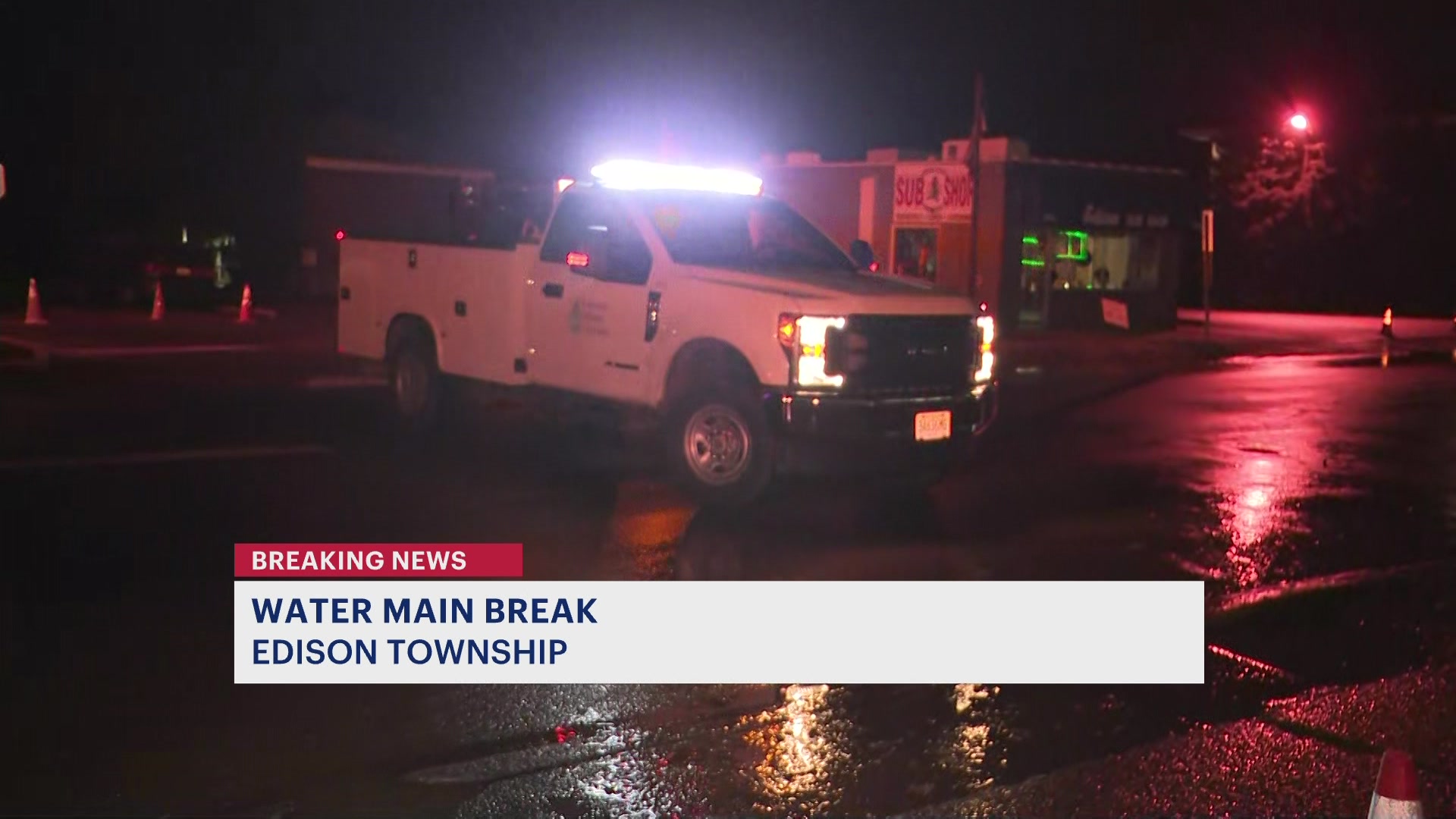 Road closes due to water main break in Edison