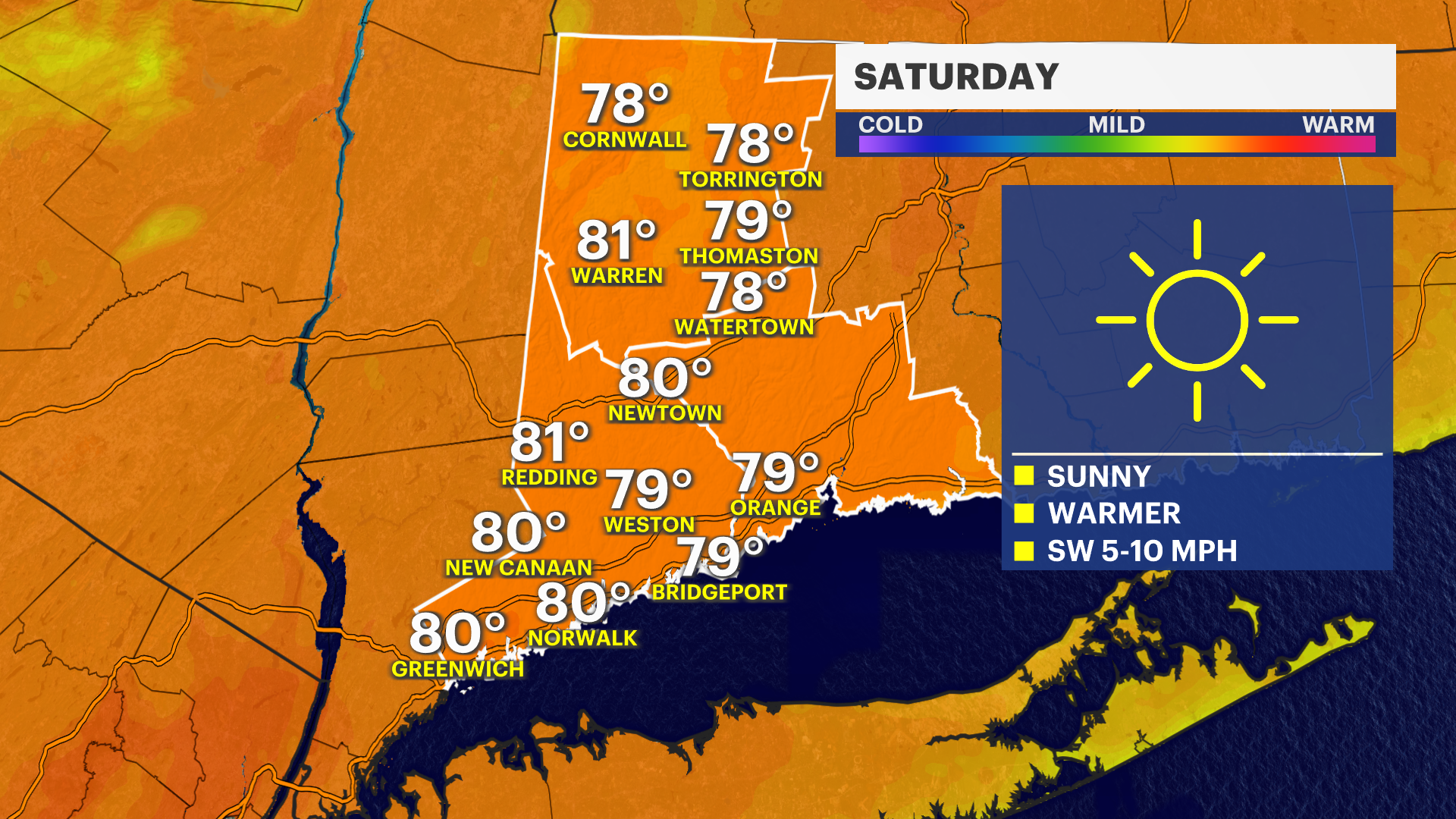 Beautiful, sunny and warm Labor Day weekend for Connecticut