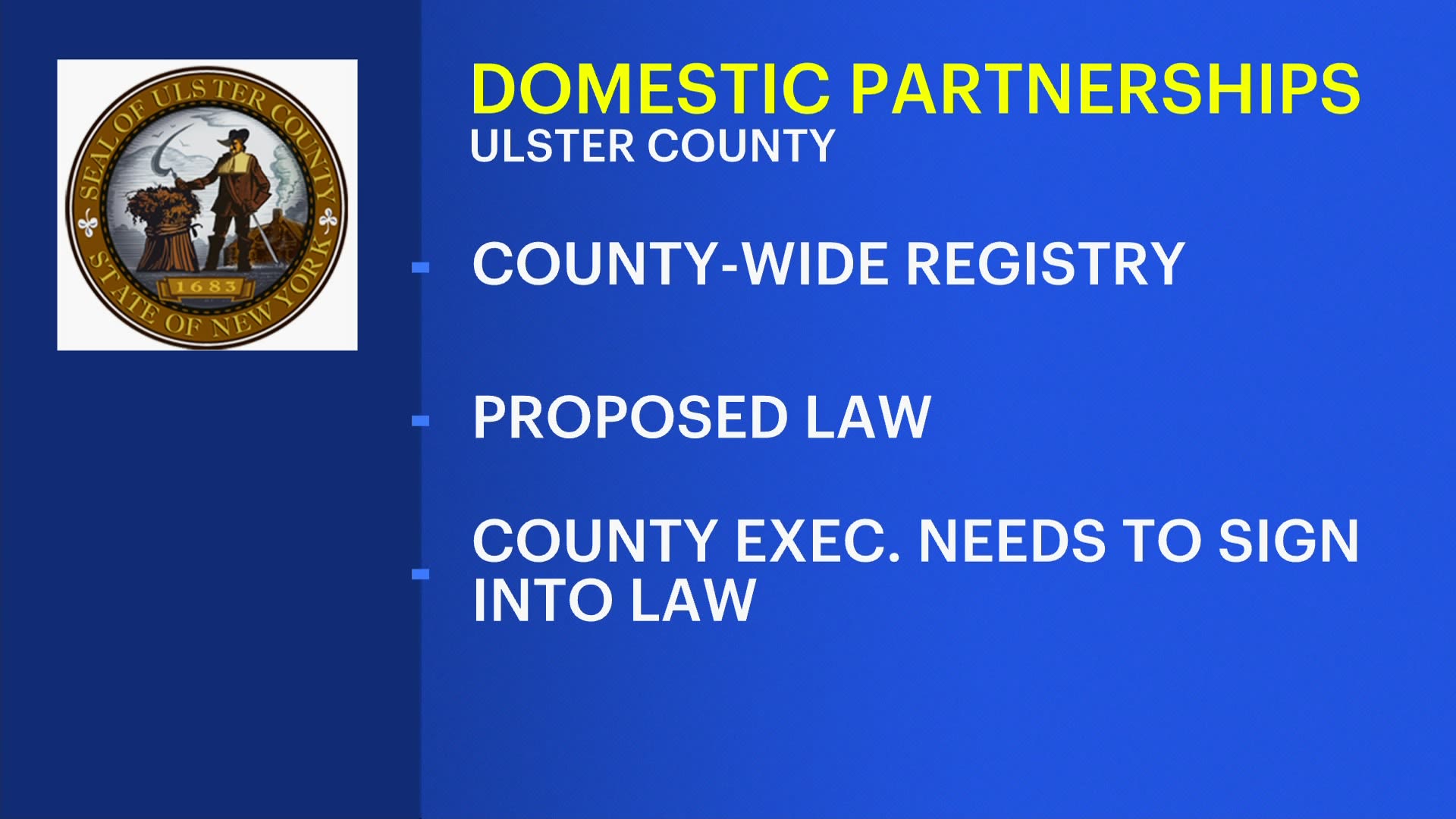 Ulster County progresses toward recognizing domestic partnerships
