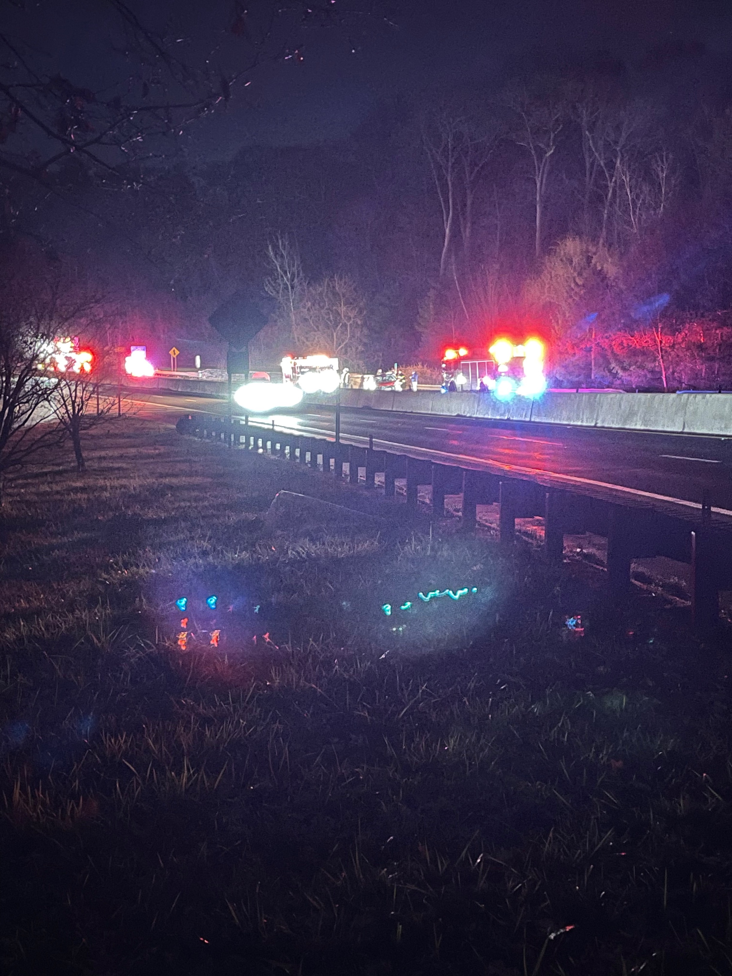 EMS, police, fire crew respond to crash on Hutchinson Parkway in Rye Brook