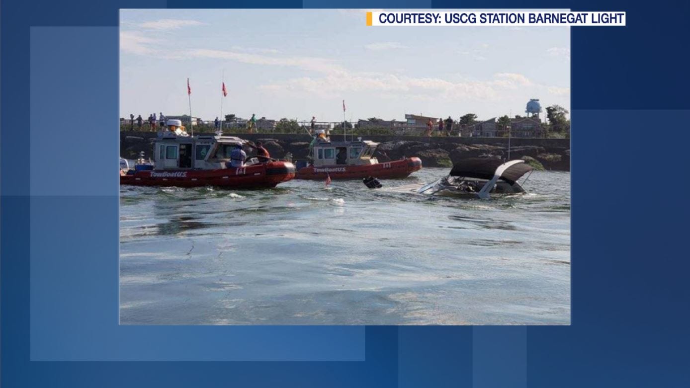 Coast Guard rescues 2 from sinking boat off New Jersey coast
