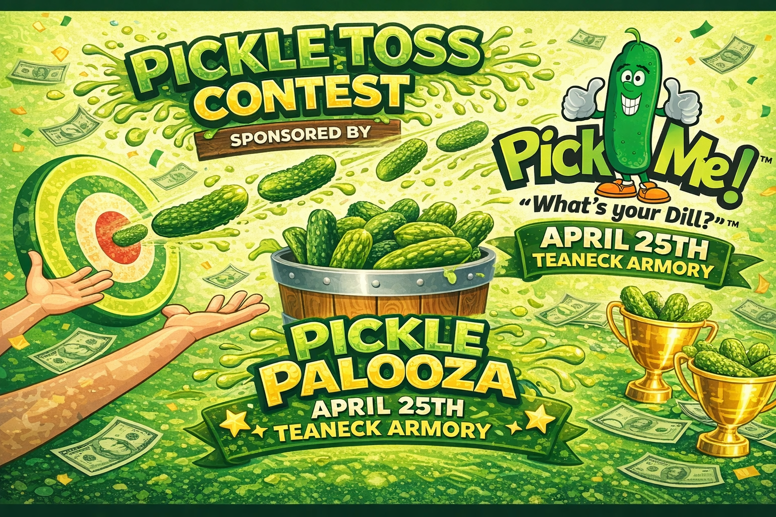 Pickle toss contest at Pickle Palooza