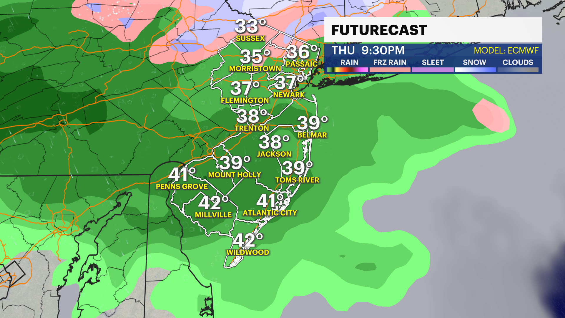 Sunny and mild Monday for New Jersey