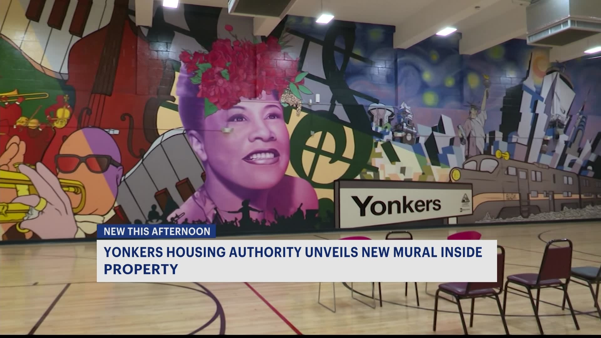 Yonkers Housing Authority property gym features new mural to honor Ella