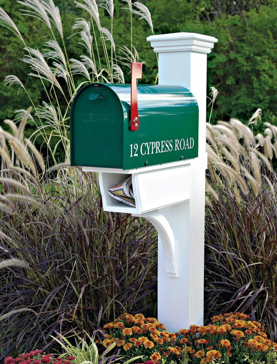 This 5.5" sq. post serves double duty holding your mailbox and newspaper. Crafted in Solid Cellular Vinyl. Prefinished white.