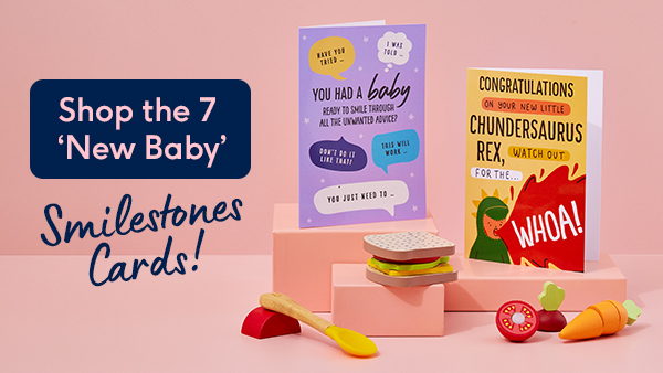 Shop the 7 New Baby Smilestones Cards.