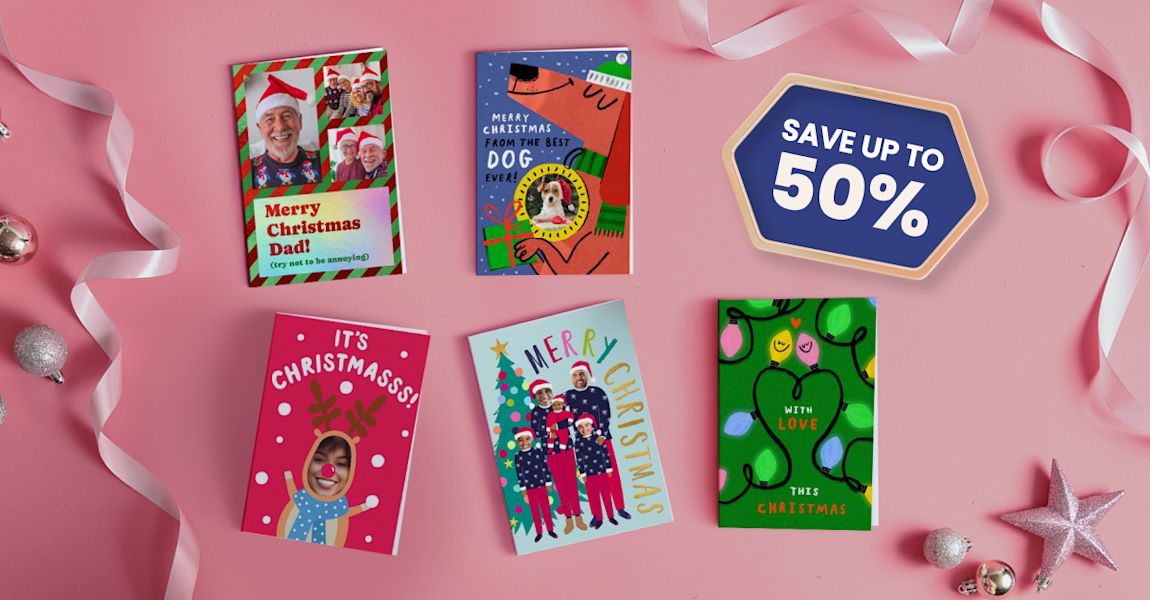 Cards, cheer & up to 50% off!