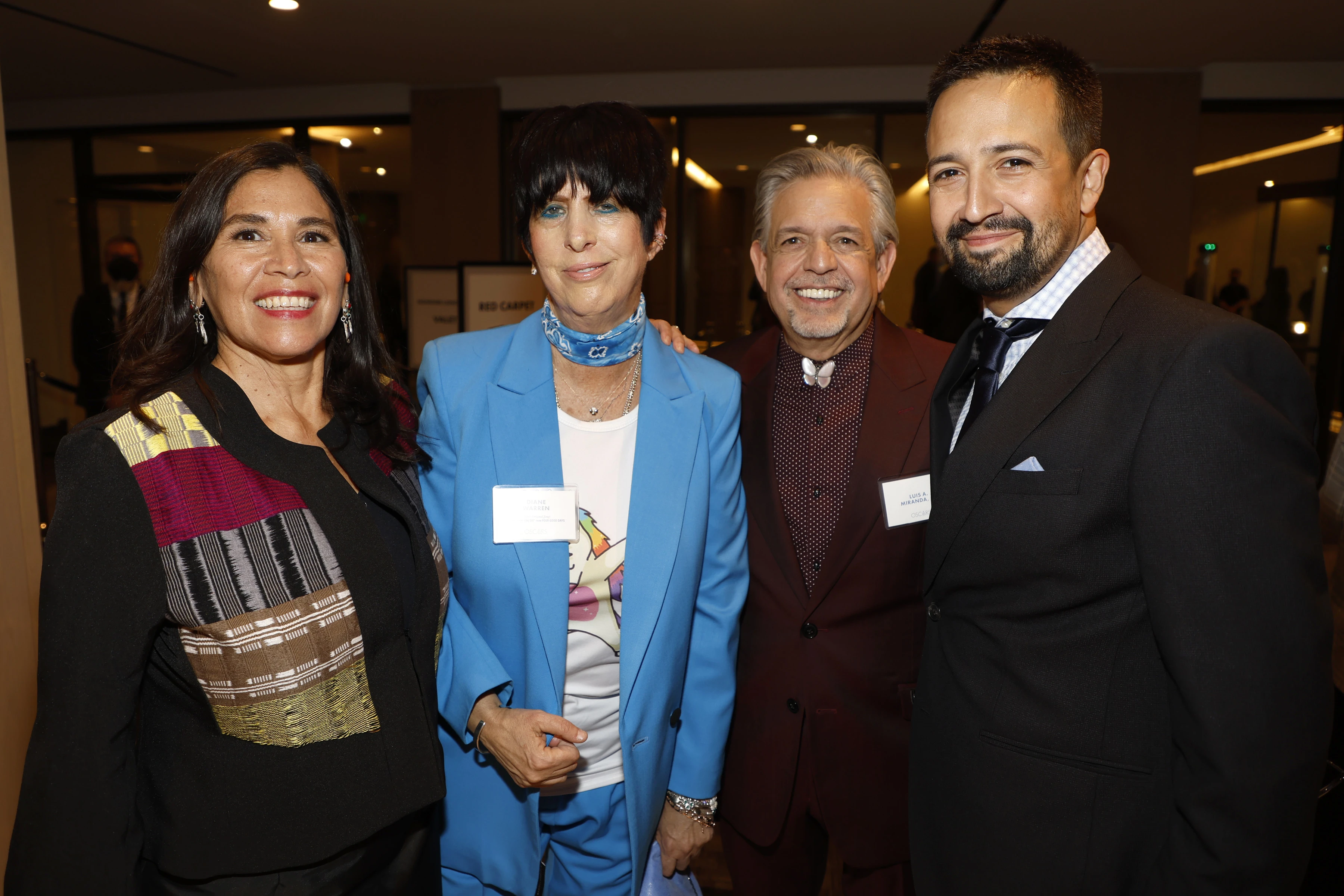 Germaine Franco, Diane Warren, Luis A. Miranda Jr., and Lin-Manuel Miranda