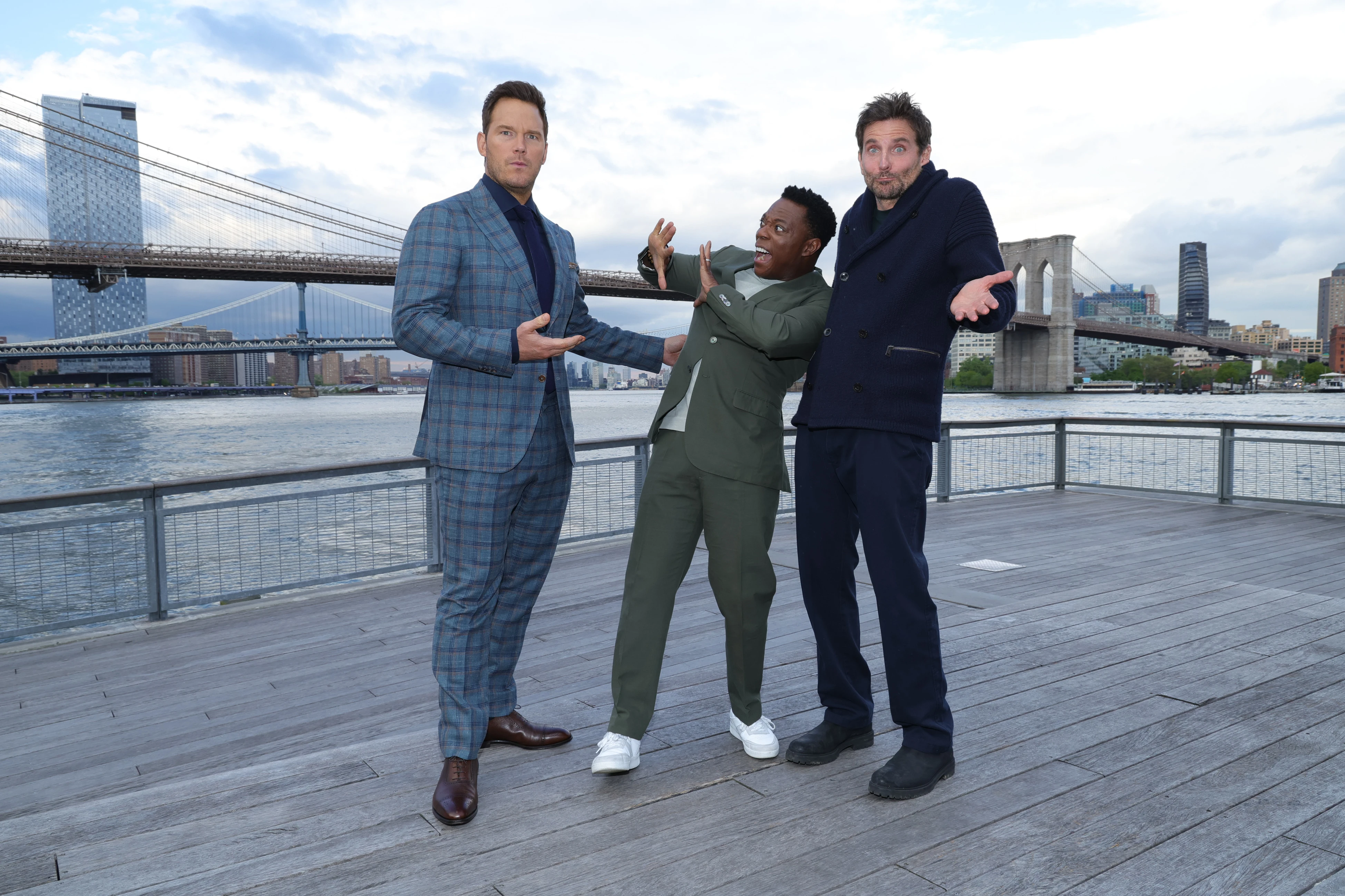 Chris Pratt, Chukwudi Iwuji and Bradley Cooper