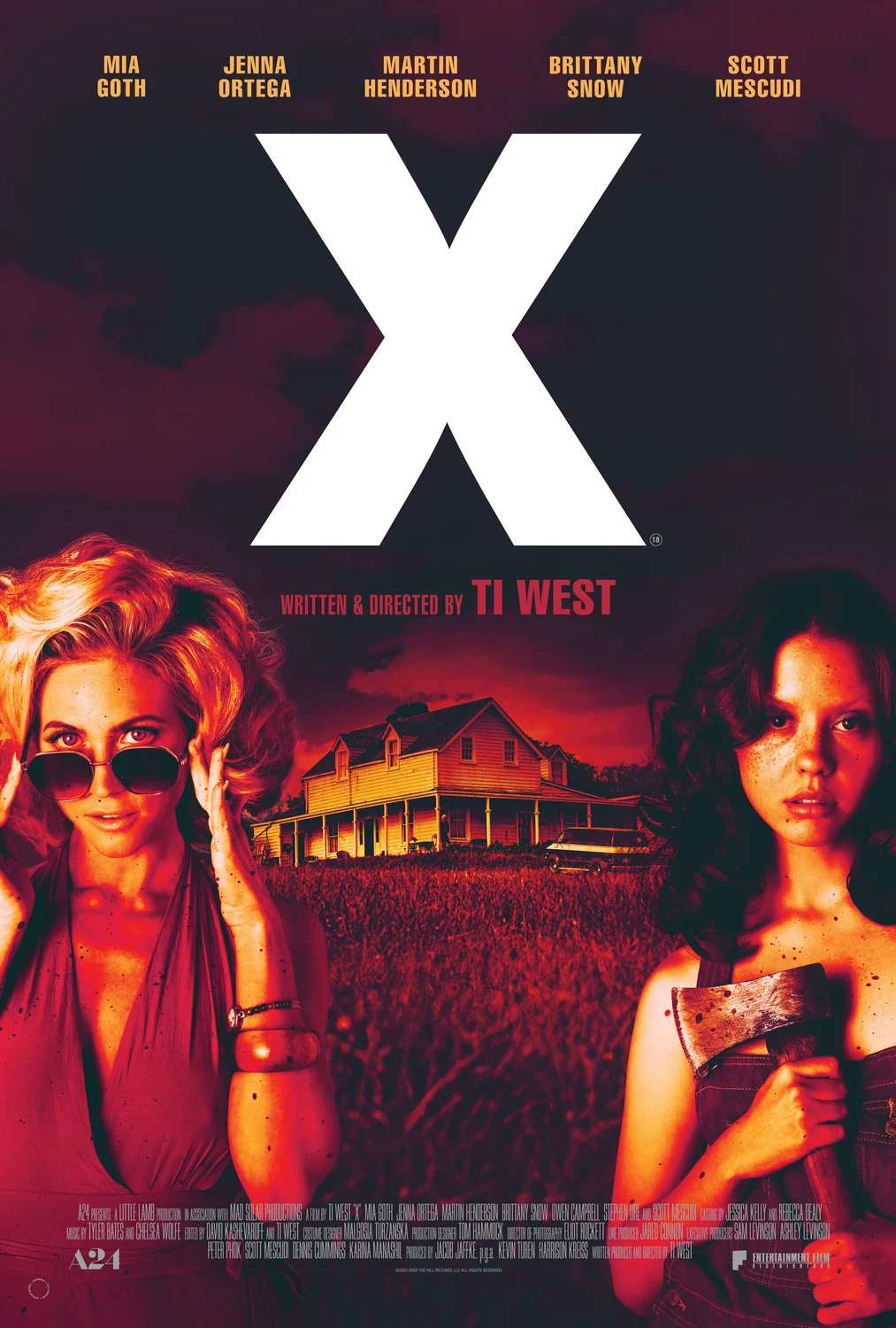 X (2022) Movie Trailer: Jenna Ortega & Mia Goth shoot a film at a