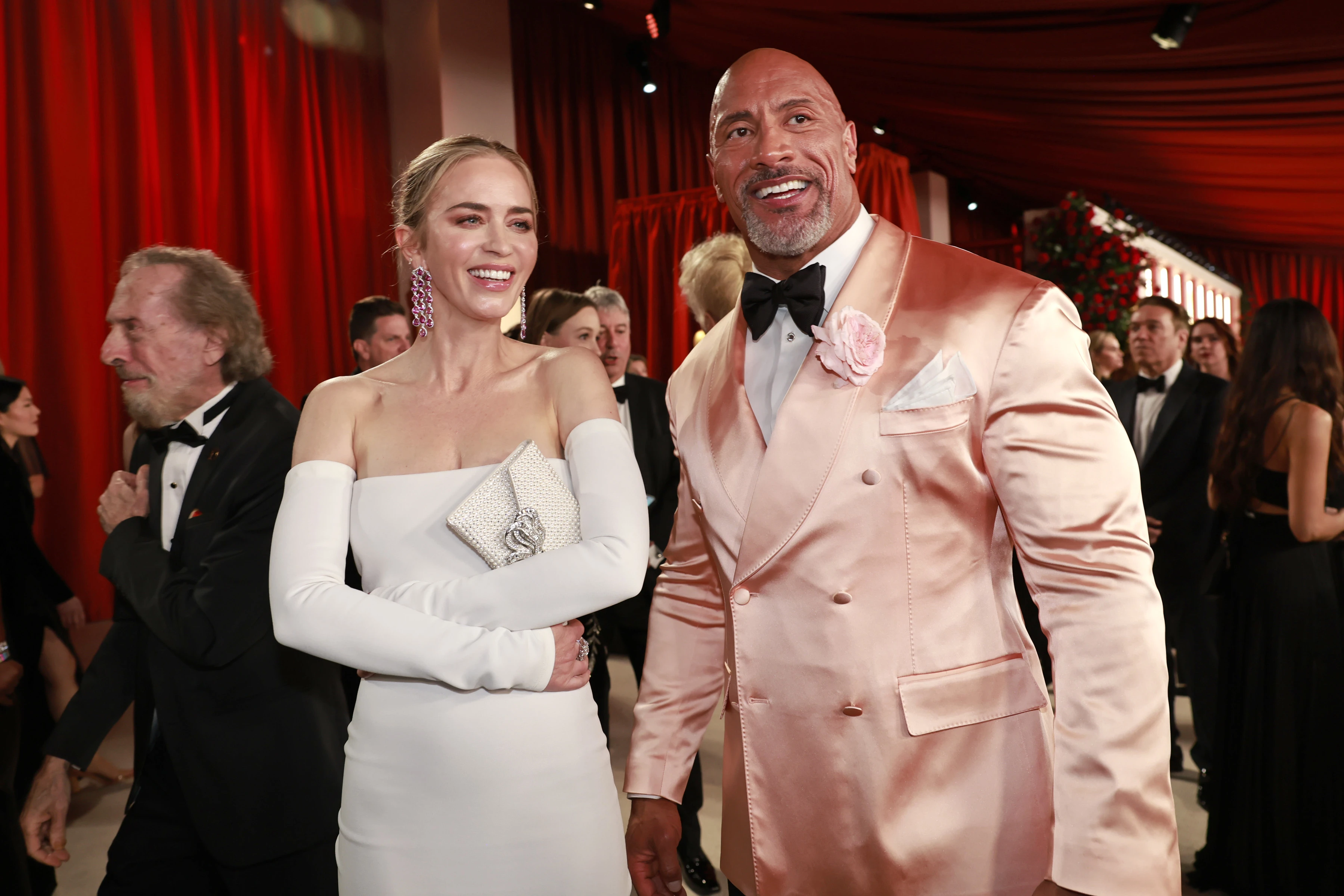 Emily Blunt and Dwayne Johnson