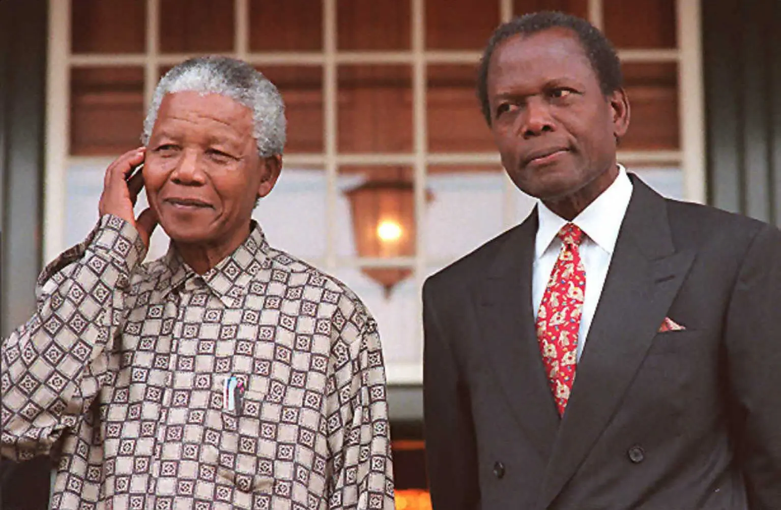 Sidney Poitier and Nelson Mandela