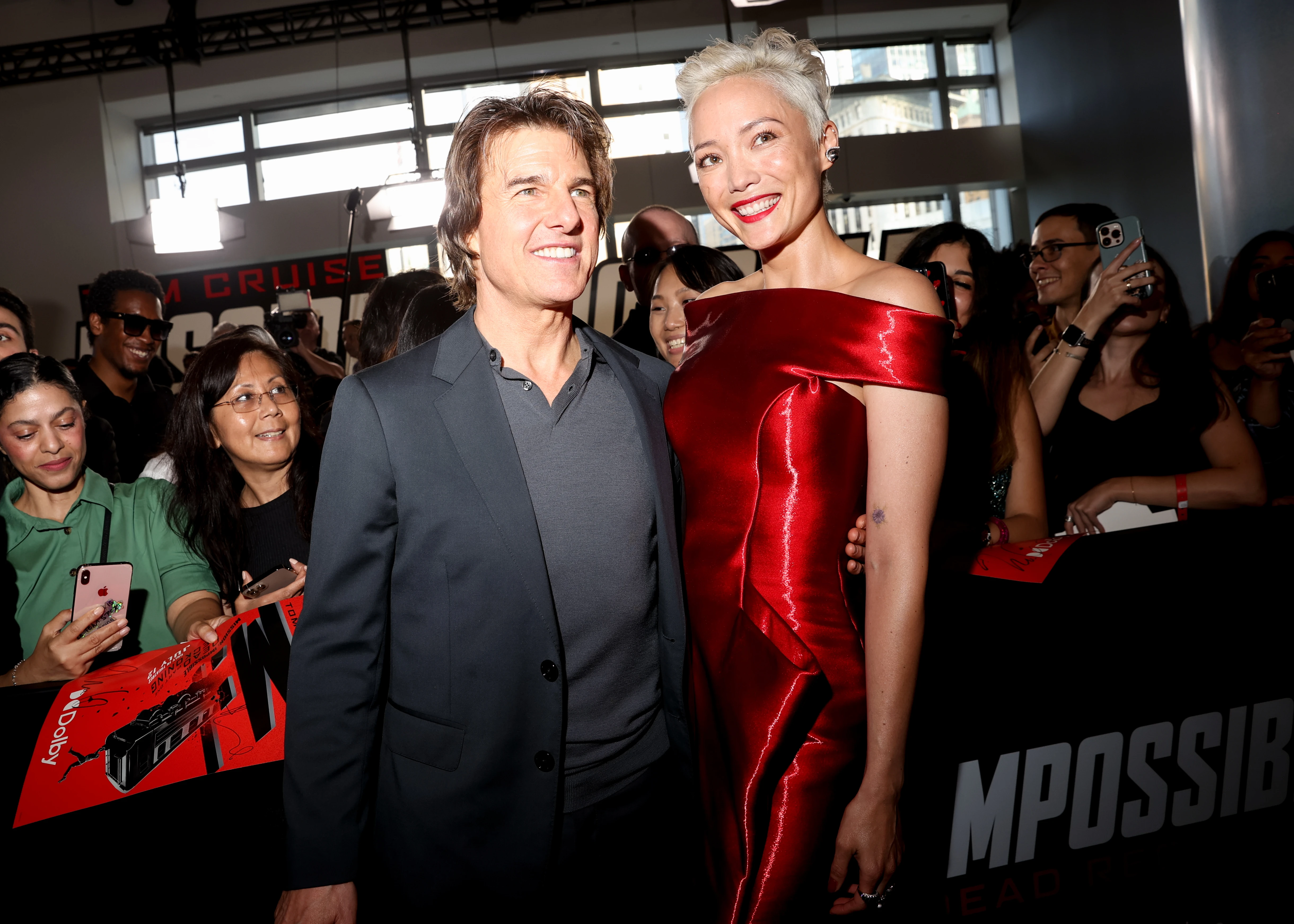 Tom Cruise and Pom Klementieff