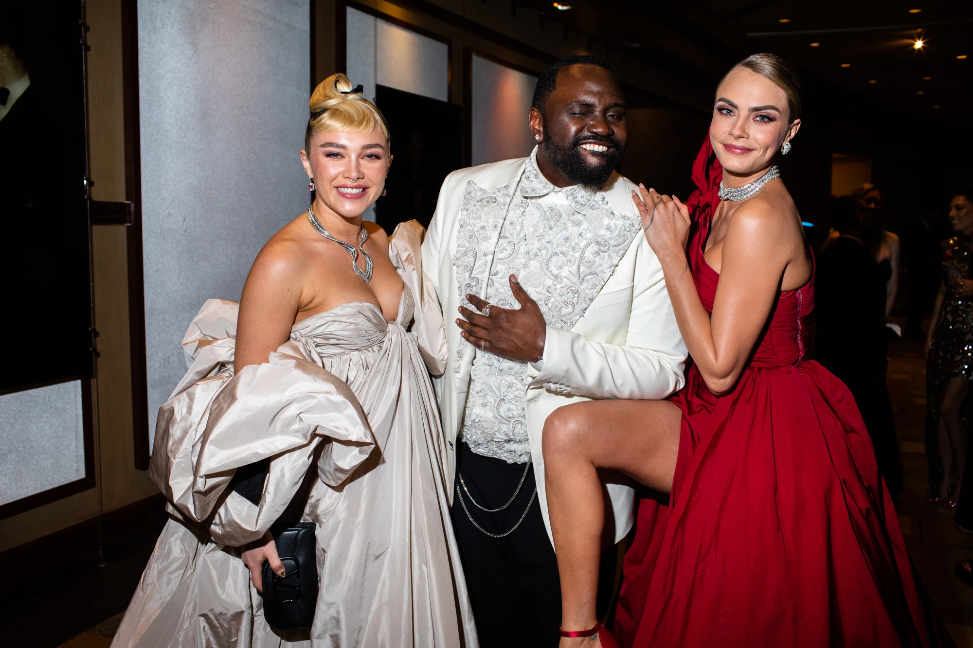 Florence Pugh, Brian Tyree Henry and Cara Delevingne