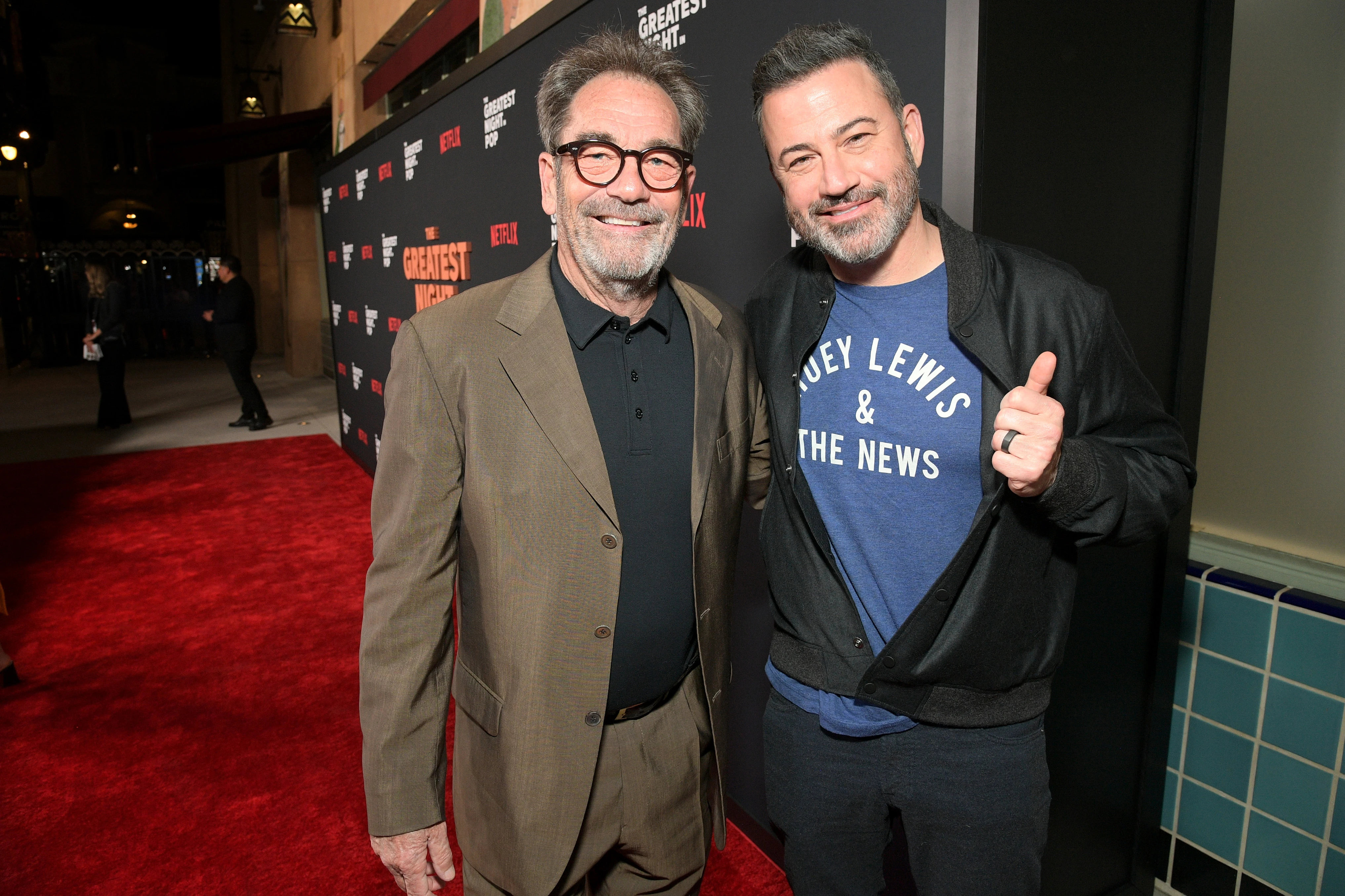 Huey Lewis and Jimmy Kimmel
