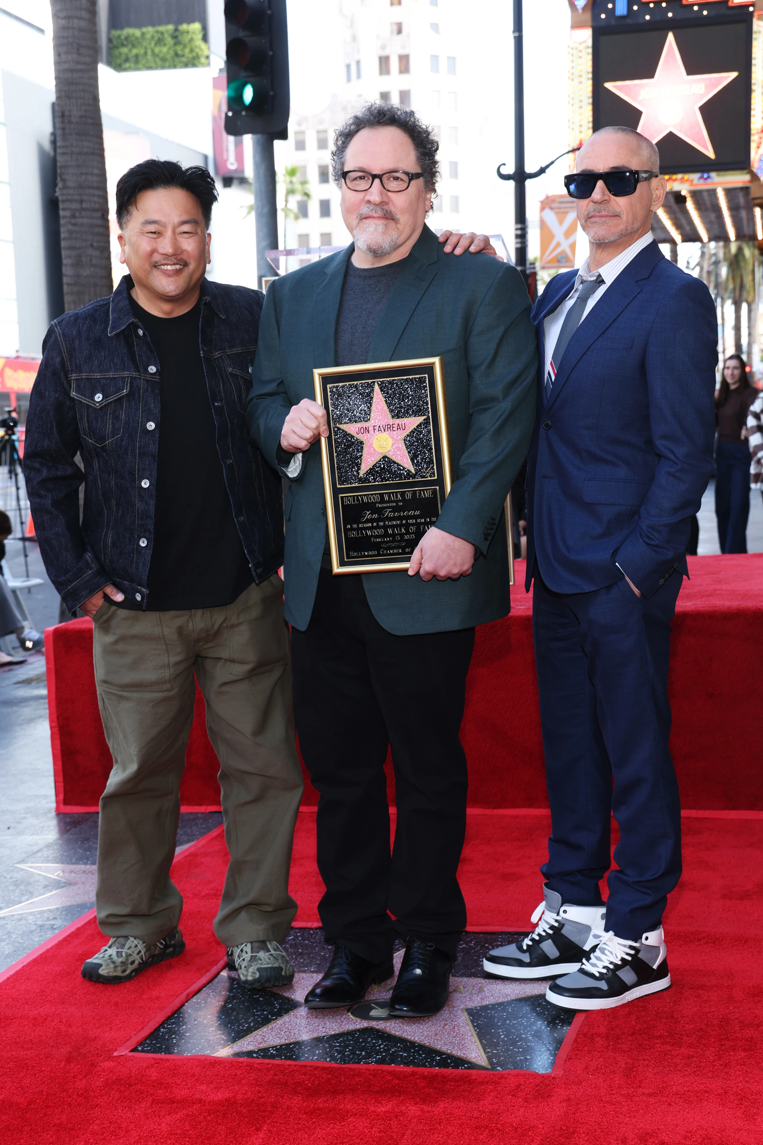 Roy Choi, Jon Favreau, and Robert Downey Jr. 