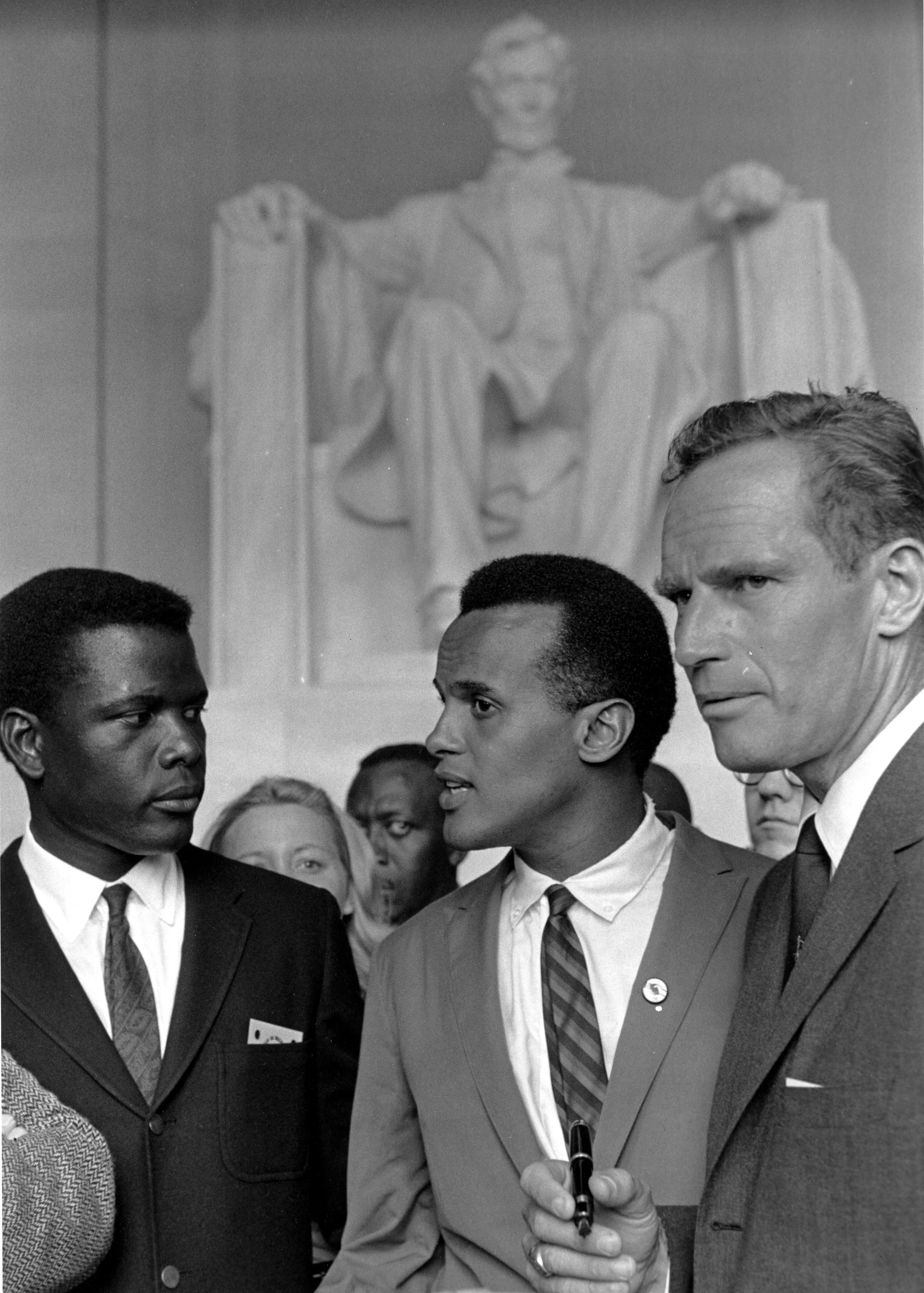 Sidney Poitier, Harry Belafonte, Charlton Heston