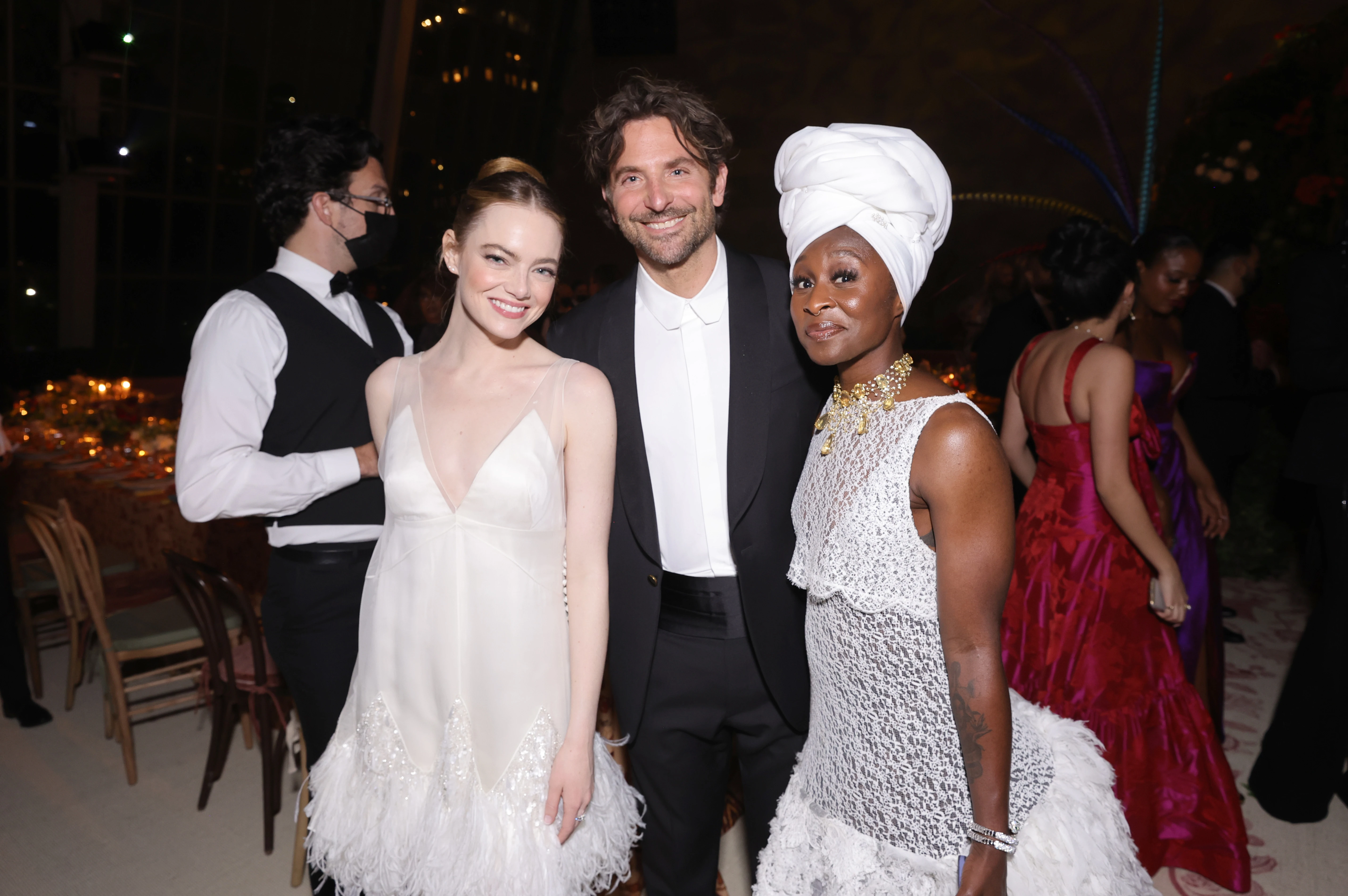 Emma Stone, Bradley Cooper and Cynthia Erivo 