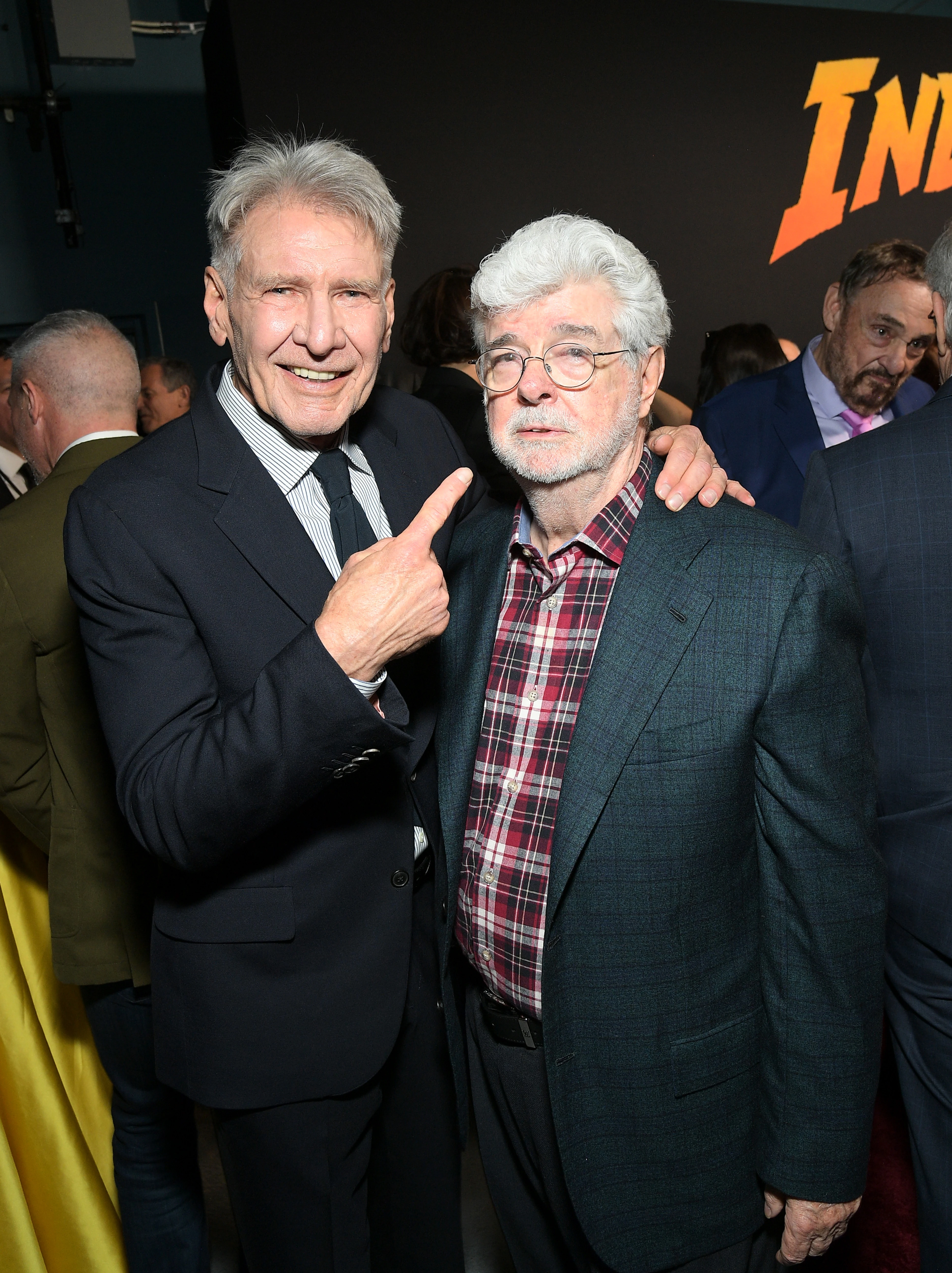 Harrison Ford and George Lucas