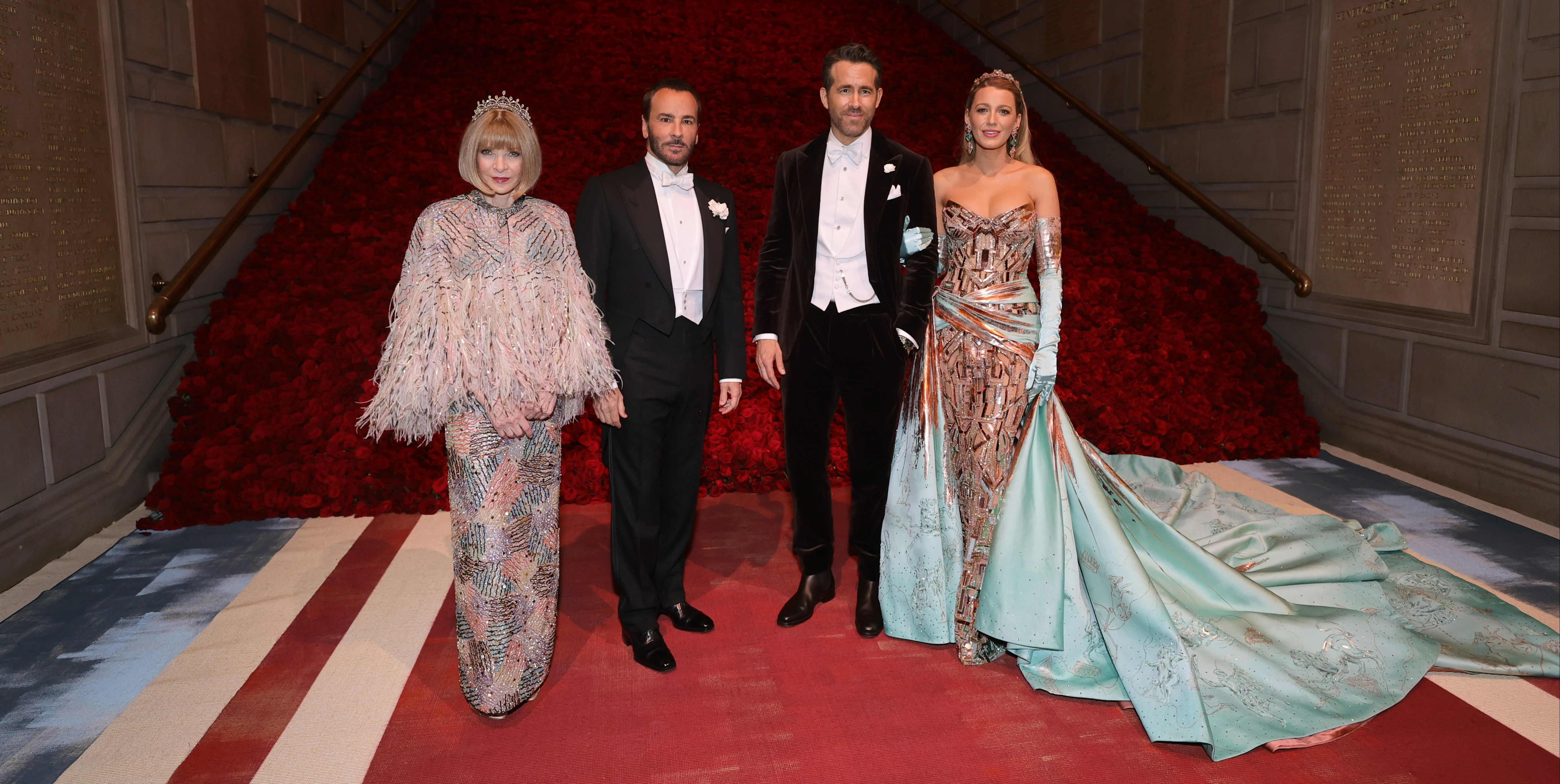 Anna Wintour, Tom Ford, Ryan Reynolds and Blake Lively 