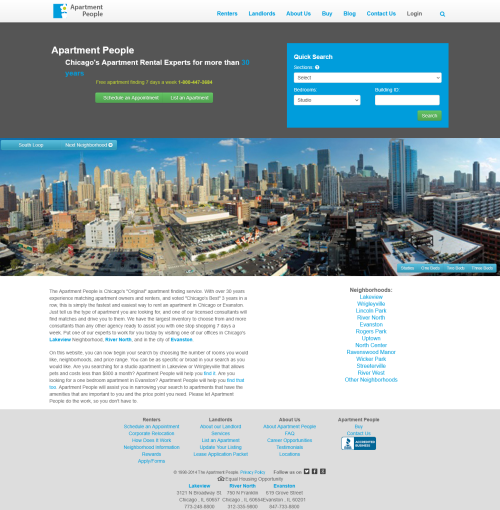 screenshot of apartmentpeople.com full home page from 2010