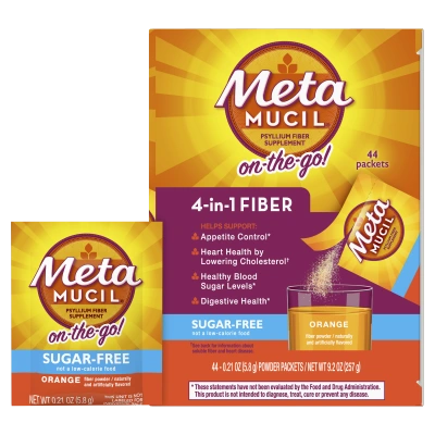 Metamucil Sugar Free Orange Fiber Singles Packets