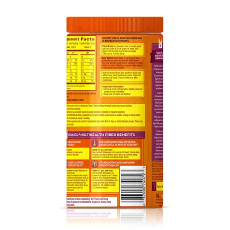 metamucil powder fiber orange smooth supplement drink sugar multi health