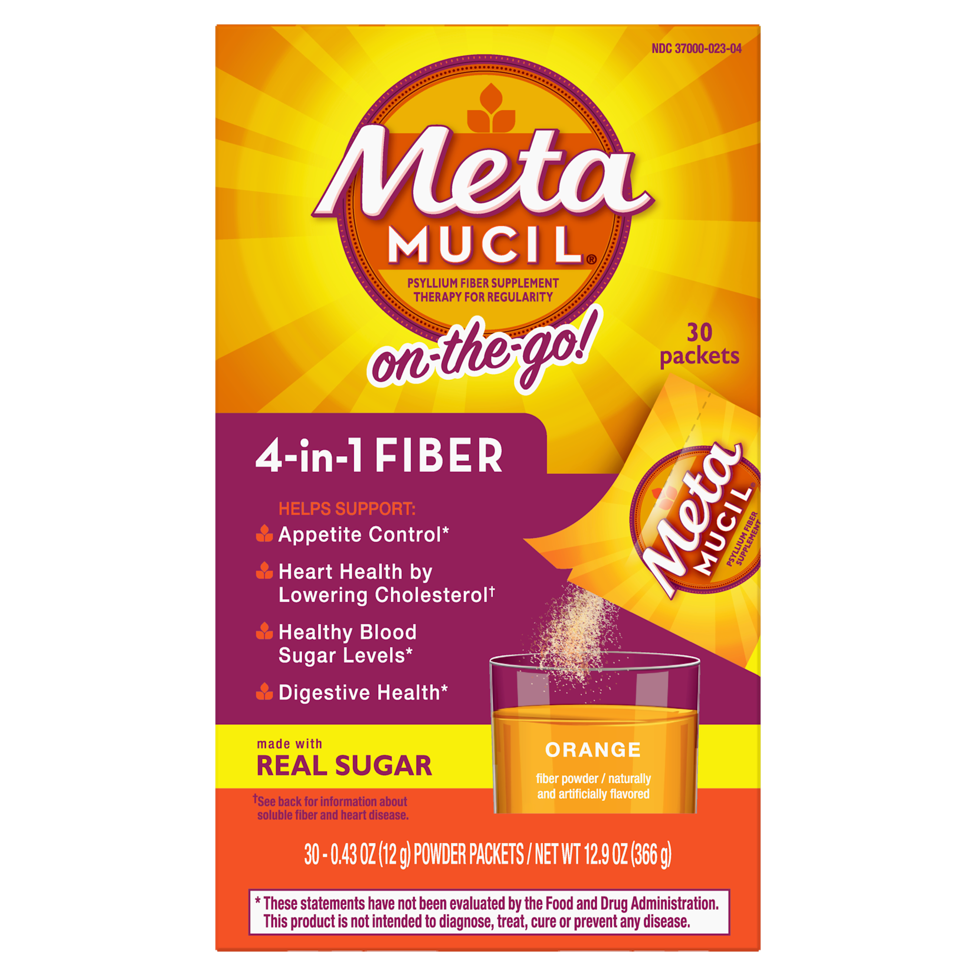 Metamucil Orange Fiber Therapy Singles - Single Pack | Metamucil®