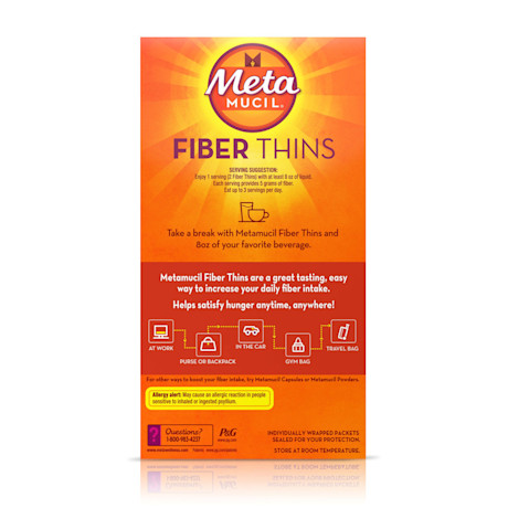 Metamucil Fiber Thins Cinnamon Spice - Cinnamon Fiber ... Metamucil Fiber Thins Cinnamon Spice - Cinnamon Fiber ...
