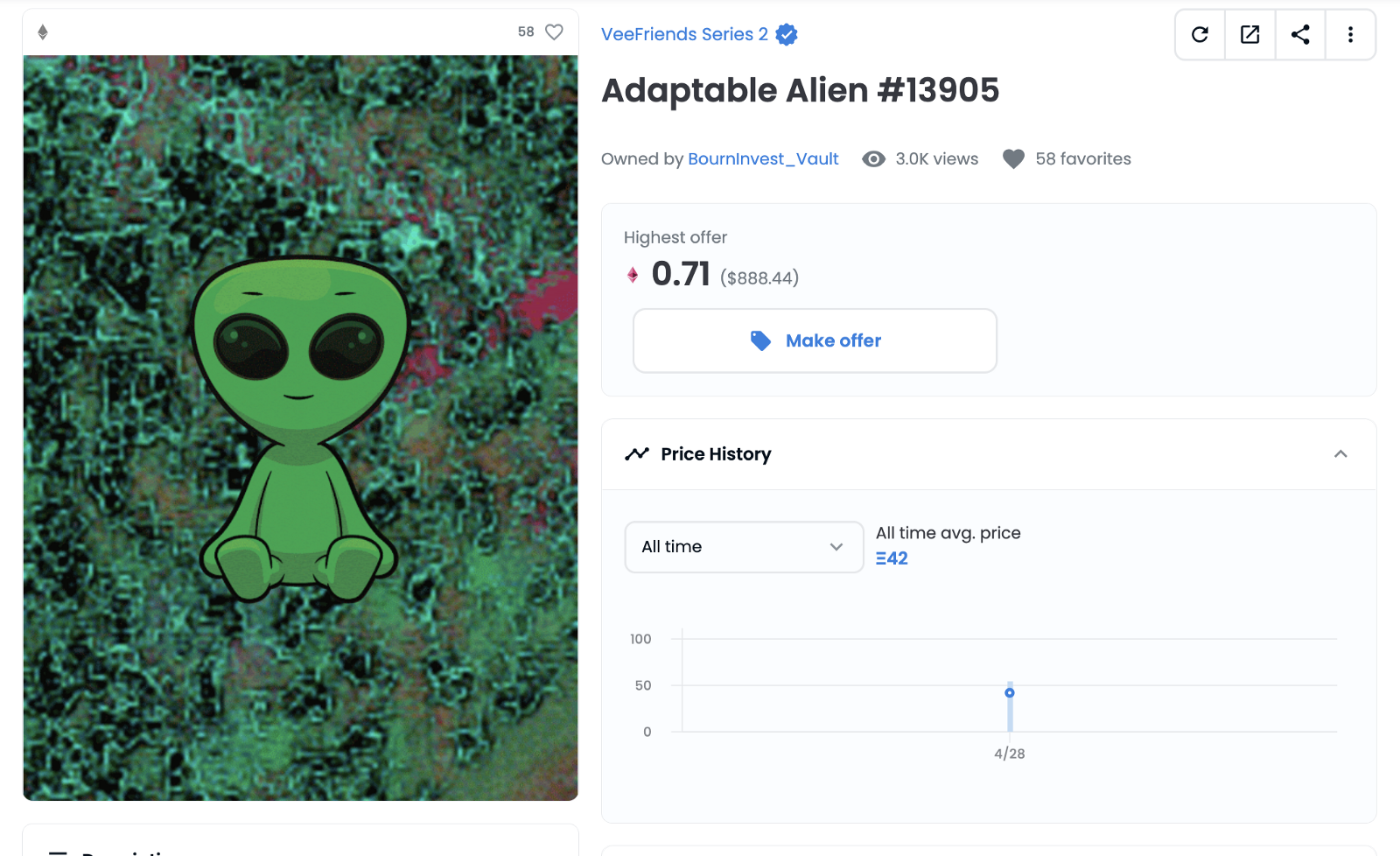 OpenSea NFT Listing Example