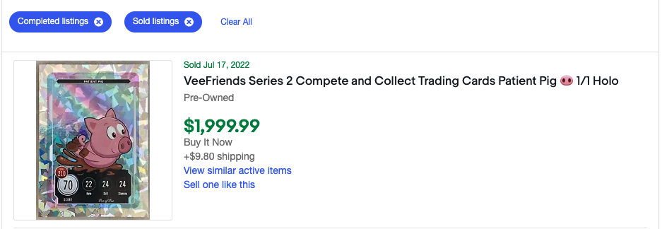 VeeFriends Series 2 Foil Sales