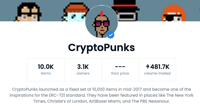 CryptoPunks Asset Breakdown 