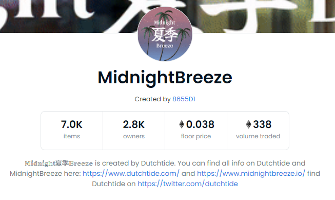 Opensea Page - MidnightBreeze