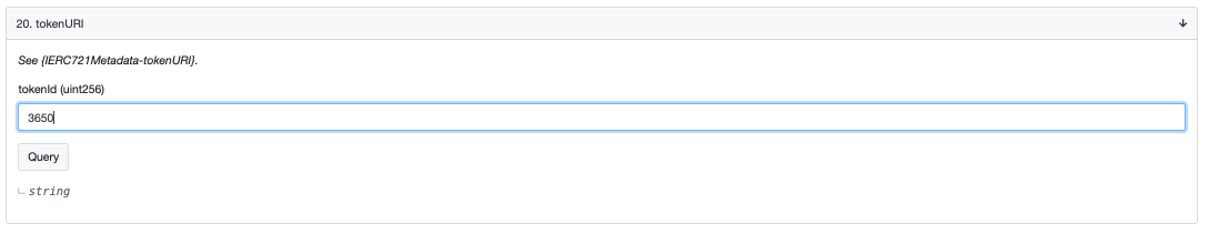 Finding TokenURI in Etherscan