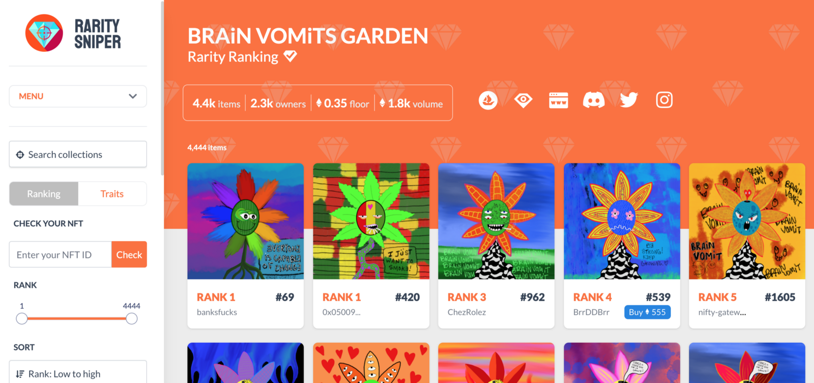 BrainVomit's Garden on Rarity Sniper