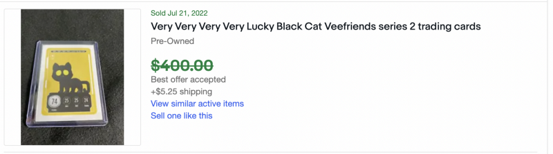 Very Very Very Very Lucky Black Cat VeeFriends Series 2 Best Offer Accepted