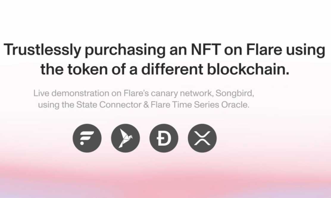 Trustlessly purchasing an NFT on Flare using the token of a different blockchain.